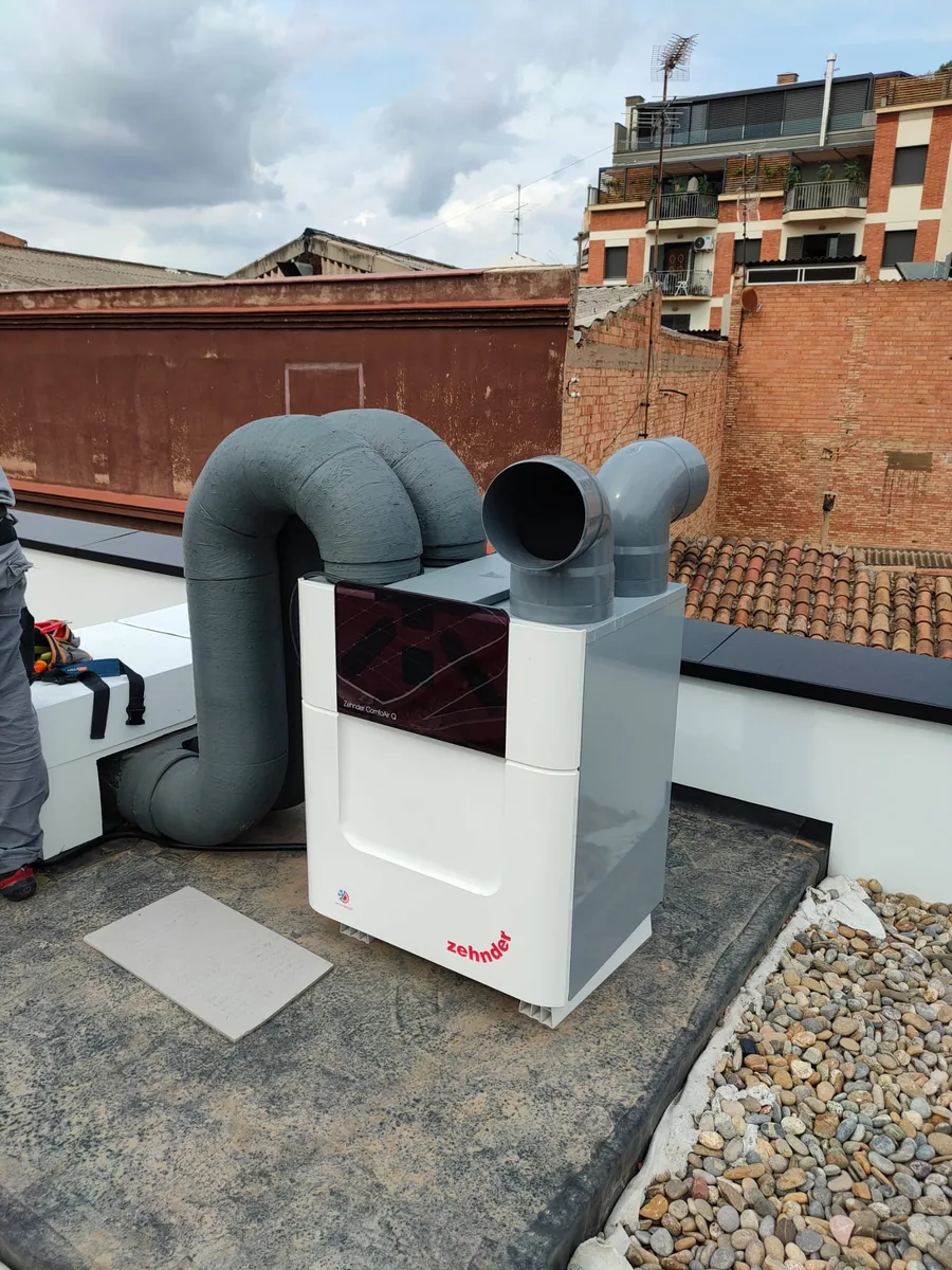 Recuperación de calor Zehnder realizada por Clima Bonpla
